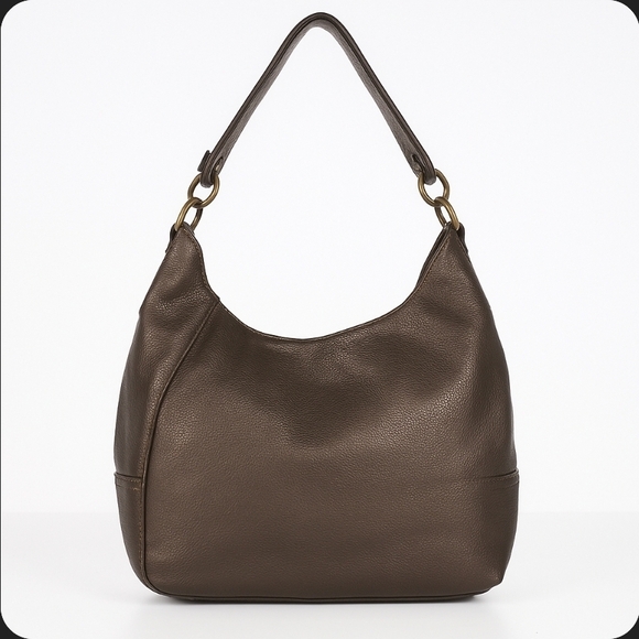 Wilson Leather Metallic Brown Leather Shoulder Bag - Picture 3 of 4